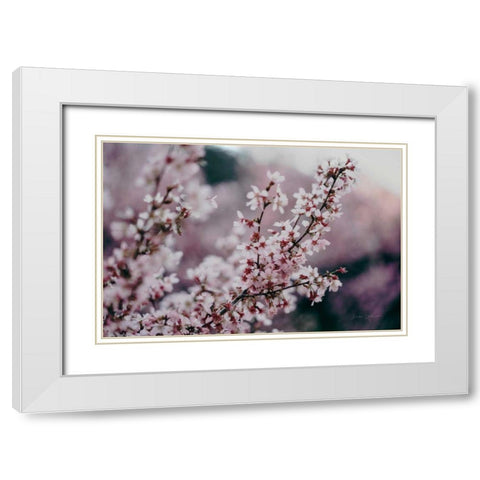 Cherry Blossom White Modern Wood Framed Art Print with Double Matting by Catterall, Elise
