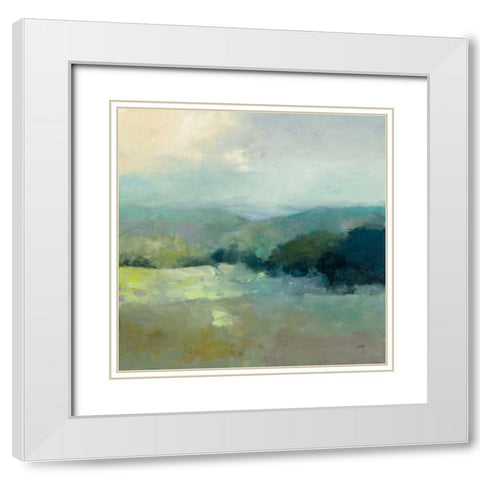 Misty Valley White Modern Wood Framed Art Print with Double Matting by Purinton, Julia