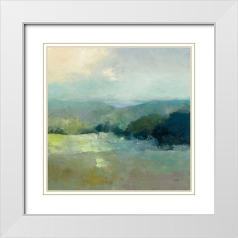 Misty Valley White Modern Wood Framed Art Print with Double Matting by Purinton, Julia