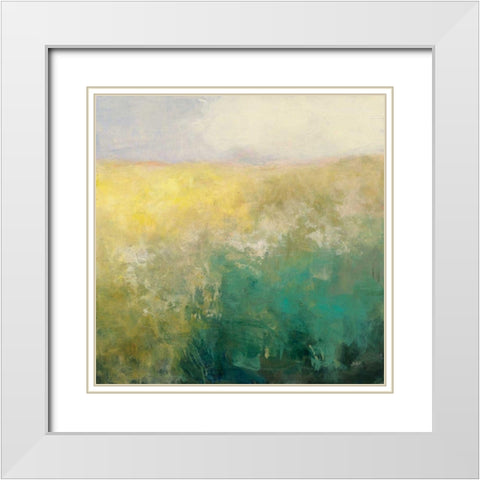 Meadow Abstract White Modern Wood Framed Art Print with Double Matting by Purinton, Julia