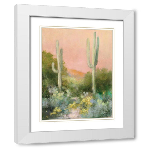Sunrise Desert I White Modern Wood Framed Art Print with Double Matting by Purinton, Julia