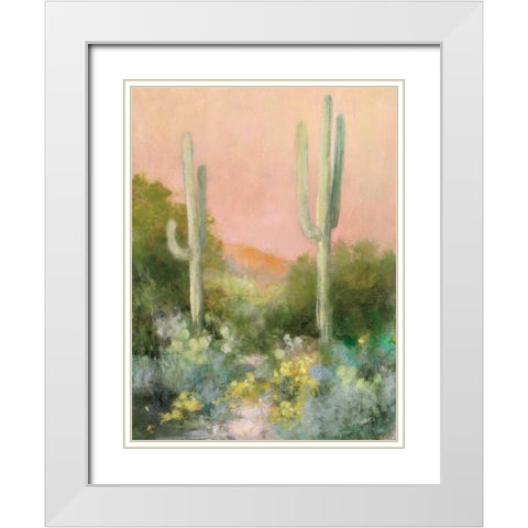 Sunrise Desert I White Modern Wood Framed Art Print with Double Matting by Purinton, Julia