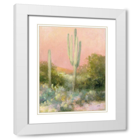 Sunrise Desert II White Modern Wood Framed Art Print with Double Matting by Purinton, Julia