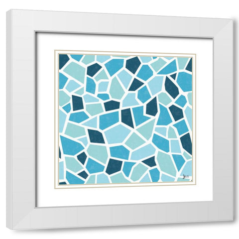 Terrazzo Toss I White Modern Wood Framed Art Print with Double Matting by Aiken, Jess