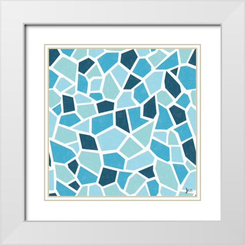 Terrazzo Toss I White Modern Wood Framed Art Print with Double Matting by Aiken, Jess