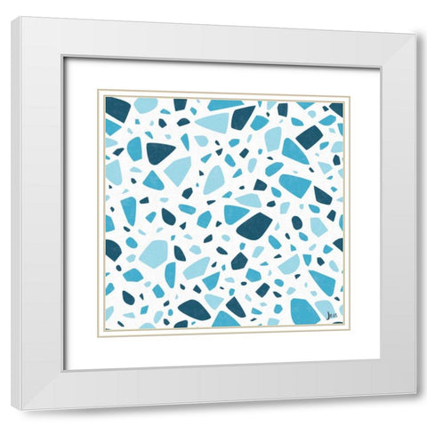 Terrazzo Toss II White Modern Wood Framed Art Print with Double Matting by Aiken, Jess