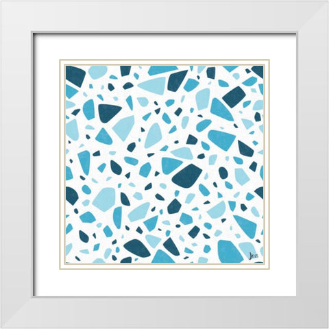 Terrazzo Toss II White Modern Wood Framed Art Print with Double Matting by Aiken, Jess