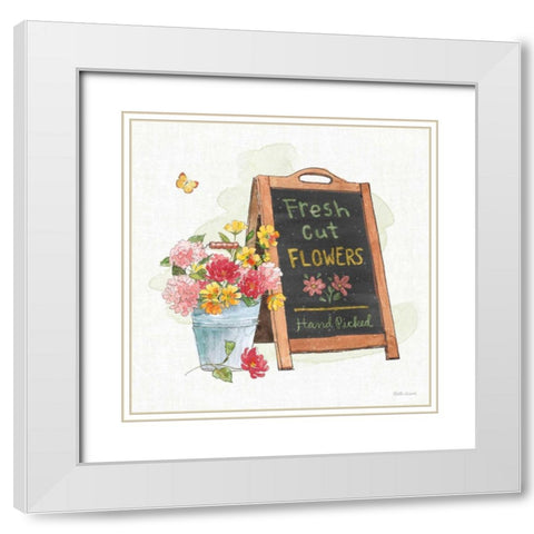 Furry Pals VI White Modern Wood Framed Art Print with Double Matting by Grove, Beth