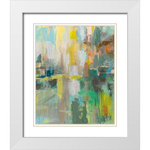 Reflection II White Modern Wood Framed Art Print with Double Matting by Vertentes, Jeanette