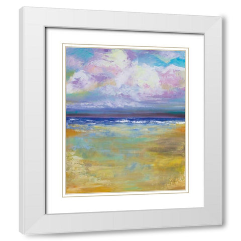 Coastal Calm White Modern Wood Framed Art Print with Double Matting by Vertentes, Jeanette