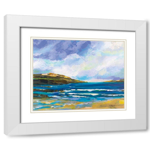 Two Islands White Modern Wood Framed Art Print with Double Matting by Vertentes, Jeanette