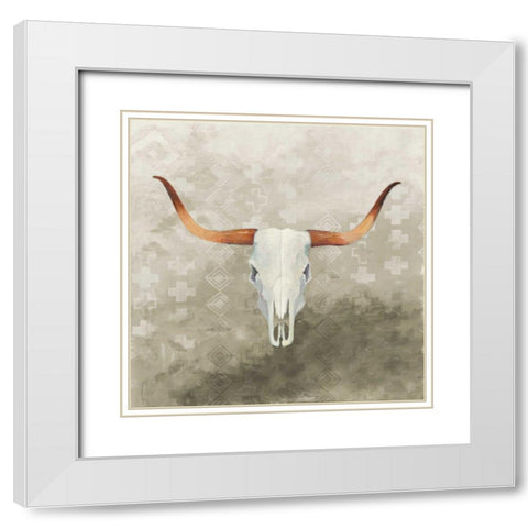 Patterned Echoes White Modern Wood Framed Art Print with Double Matting by Tillmon, Avery