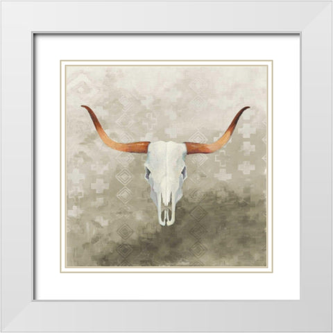 Patterned Echoes White Modern Wood Framed Art Print with Double Matting by Tillmon, Avery