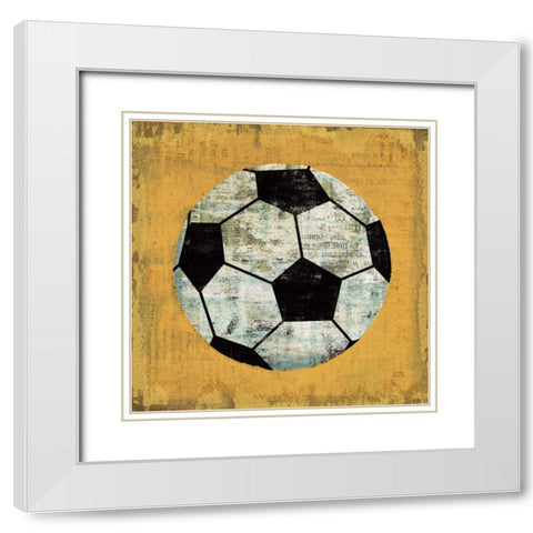 Ball IV Yellow White Modern Wood Framed Art Print with Double Matting by Mullan, Michael