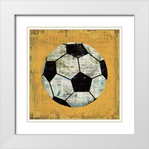 Ball IV Yellow White Modern Wood Framed Art Print with Double Matting by Mullan, Michael
