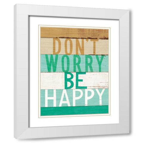Beachscape Inspiration VI Green White Modern Wood Framed Art Print with Double Matting by Mullan, Michael