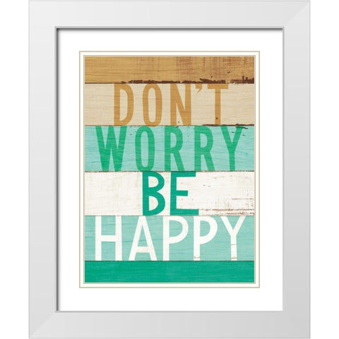 Beachscape Inspiration VI Green White Modern Wood Framed Art Print with Double Matting by Mullan, Michael