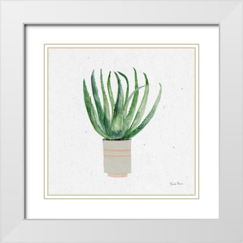 Home Garden I White Modern Wood Framed Art Print with Double Matting by Zaman, Farida