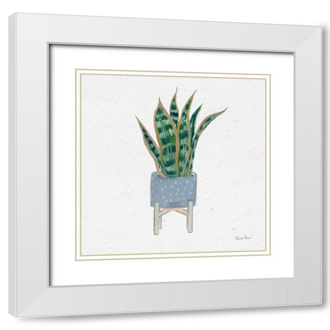 Home Garden II White Modern Wood Framed Art Print with Double Matting by Zaman, Farida