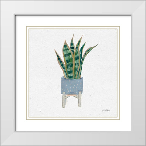 Home Garden II White Modern Wood Framed Art Print with Double Matting by Zaman, Farida