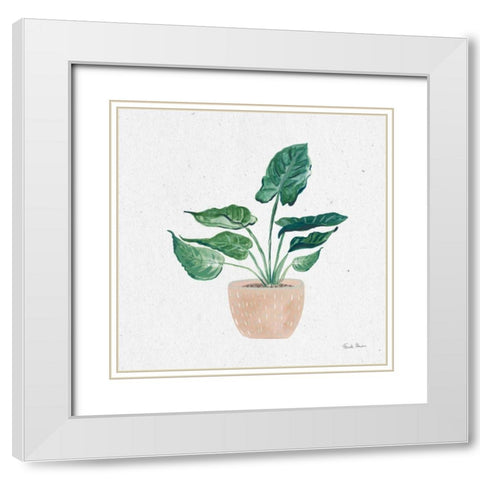 Home Garden III White Modern Wood Framed Art Print with Double Matting by Zaman, Farida