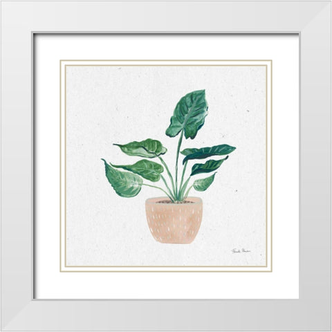 Home Garden III White Modern Wood Framed Art Print with Double Matting by Zaman, Farida