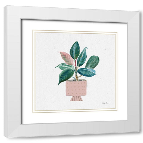 Home Garden IV White Modern Wood Framed Art Print with Double Matting by Zaman, Farida