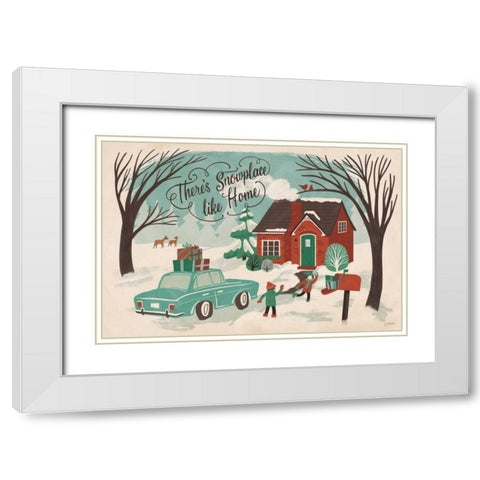 Winter Bliss I White Modern Wood Framed Art Print with Double Matting by Penner, Janelle