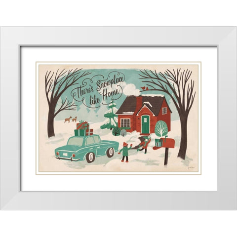 Winter Bliss I White Modern Wood Framed Art Print with Double Matting by Penner, Janelle