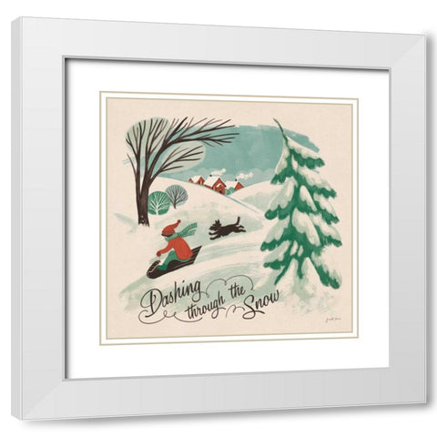 Winter Bliss IV White Modern Wood Framed Art Print with Double Matting by Penner, Janelle