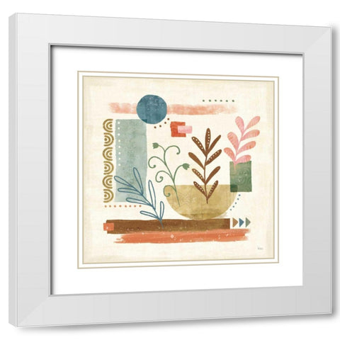 Vista II White Modern Wood Framed Art Print with Double Matting by Charron, Veronique