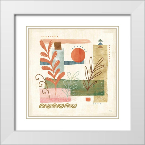 Vista III White Modern Wood Framed Art Print with Double Matting by Charron, Veronique