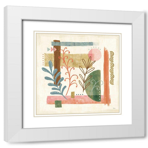 Vista IV White Modern Wood Framed Art Print with Double Matting by Charron, Veronique