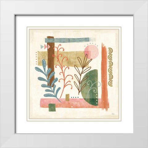 Vista IV White Modern Wood Framed Art Print with Double Matting by Charron, Veronique