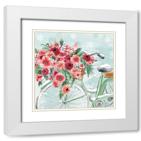Holiday Ride VI White Modern Wood Framed Art Print with Double Matting by June, Dina