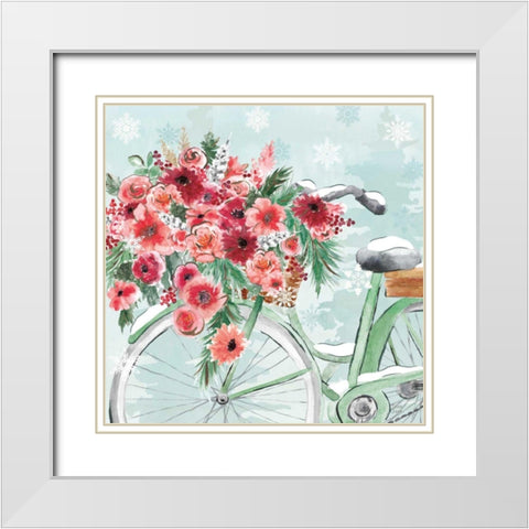 Holiday Ride VI White Modern Wood Framed Art Print with Double Matting by June, Dina