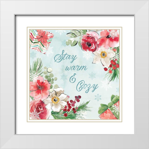 Holiday Ride VII White Modern Wood Framed Art Print with Double Matting by June, Dina