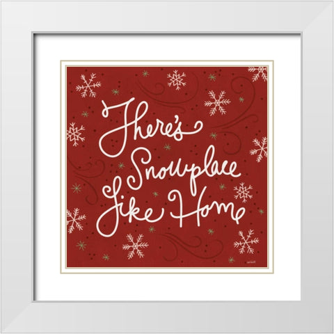 Snowplace Like Home IX White Modern Wood Framed Art Print with Double Matting by Tavoletti, Anne