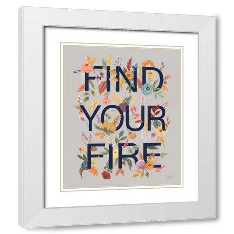 Harvest Garden III Gray White Modern Wood Framed Art Print with Double Matting by Marshall, Laura