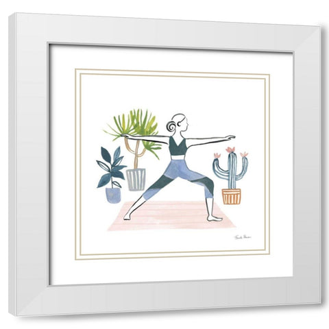 Self Care I White Modern Wood Framed Art Print with Double Matting by Zaman, Farida