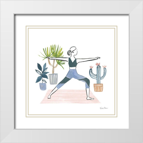 Self Care I White Modern Wood Framed Art Print with Double Matting by Zaman, Farida