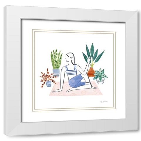 Self Care IV White Modern Wood Framed Art Print with Double Matting by Zaman, Farida