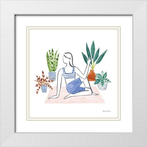 Self Care IV White Modern Wood Framed Art Print with Double Matting by Zaman, Farida