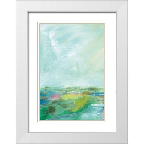 Colorful Horizon Vertical Crop I White Modern Wood Framed Art Print with Double Matting by Schlabach, Sue