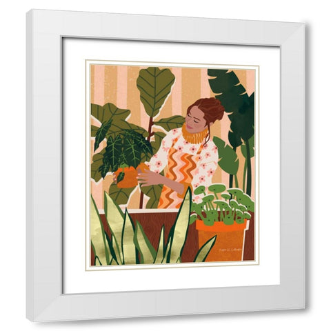 A Balanced Self I White Modern Wood Framed Art Print with Double Matting by Gallagher, Megan