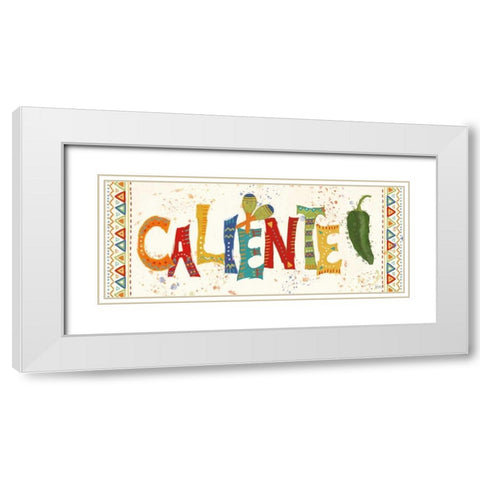 Tex Mex Fiesta X White Modern Wood Framed Art Print with Double Matting by Charron, Veronique