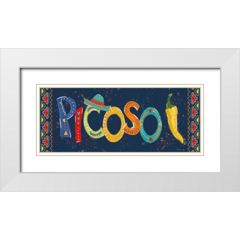 Tex Mex Fiesta IX Dark White Modern Wood Framed Art Print with Double Matting by Charron, Veronique