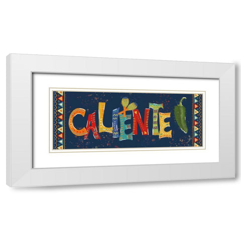 Tex Mex Fiesta X Dark White Modern Wood Framed Art Print with Double Matting by Charron, Veronique