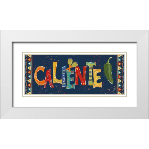 Tex Mex Fiesta X Dark White Modern Wood Framed Art Print with Double Matting by Charron, Veronique