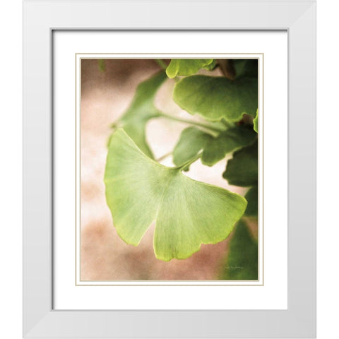 Sprouting Ginkgo III White Modern Wood Framed Art Print with Double Matting by Van Swearingen, Debra
